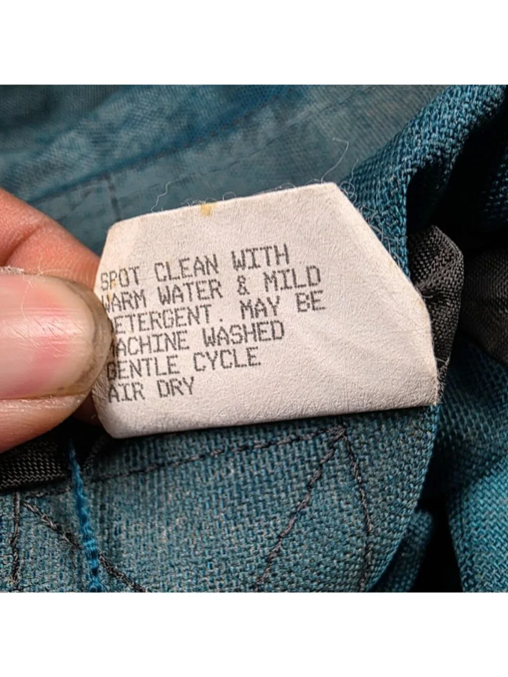 Vintage Eddie Bauer Small Blue Black Nylon Duffel Bag Outdoor Gear Made In USA